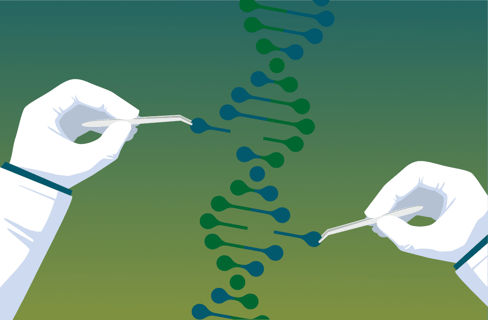 Cartoon depiction of CRISPR