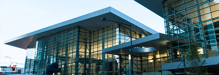 Colorado Convention Center at sunrise.